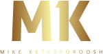 Mike Ketabforoosh logo, included M and K as the main symbols