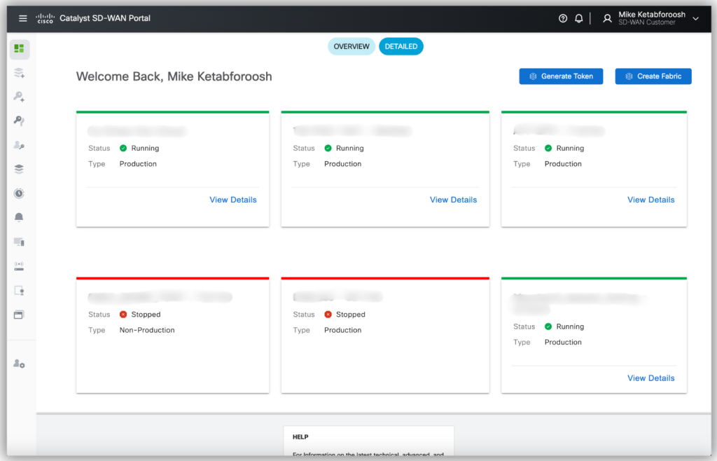 Cisco Catalyst SD-WAN Portal, product manager screenshot